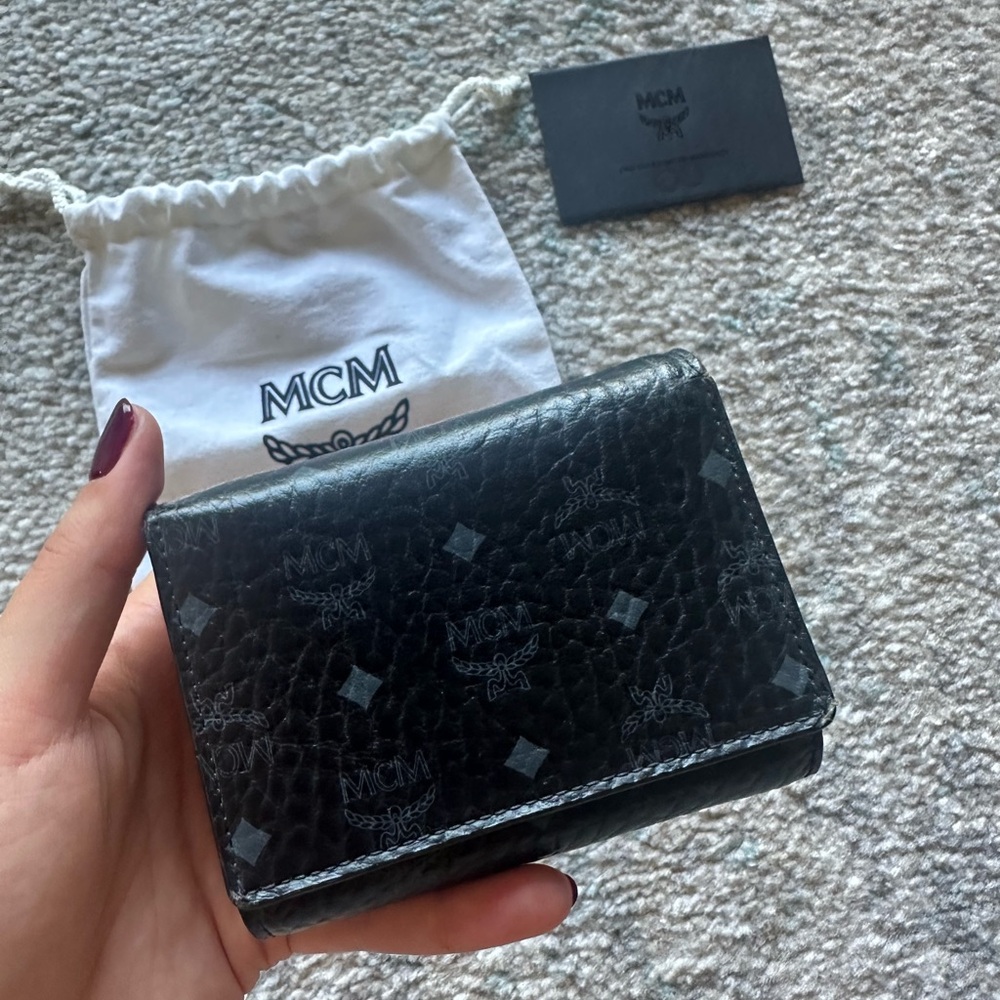 Black MCM Trifold wallet